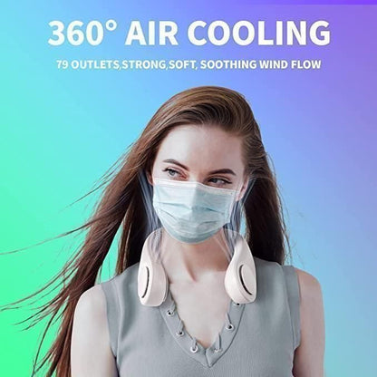 Grab More™ Bladeless Neck Fan – Hands-Free Cooling Anywhere